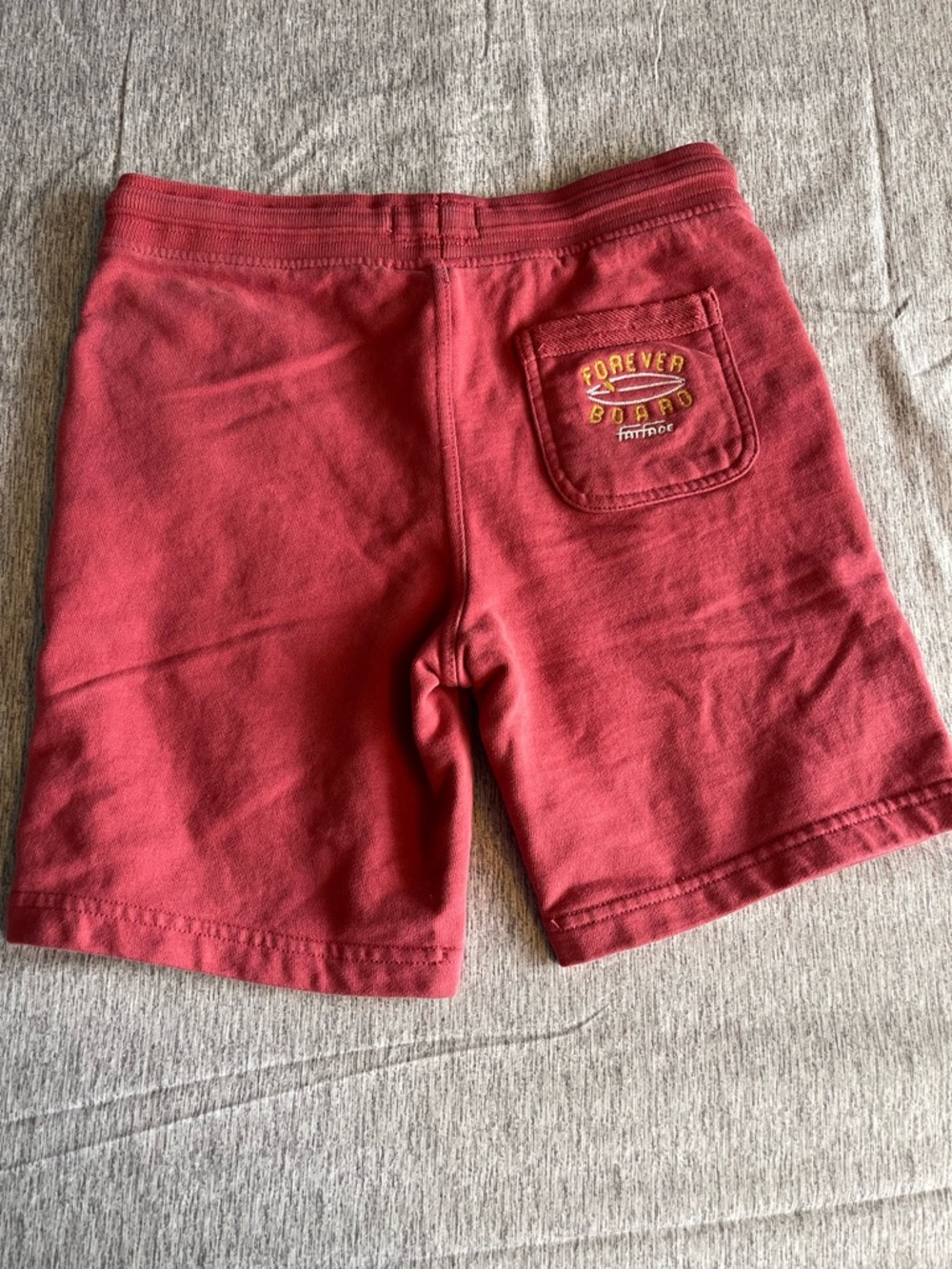 Fat Face Men's Red Athletic Shorts with Back Pocket Logo